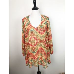 Show Me Your Mumu Geometric Tunic Mini Dress  XS